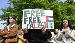 New York’ta üniversite öğrencileri ve aktivistler, Filistin’e destek gösterisi düzenledi