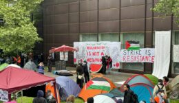 Berlin’de Hür Üniversitesi’nde Filistin’e destek eylemi