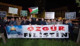 Ankara’da İsrail protestosu düzenlendi